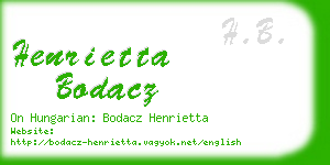 henrietta bodacz business card